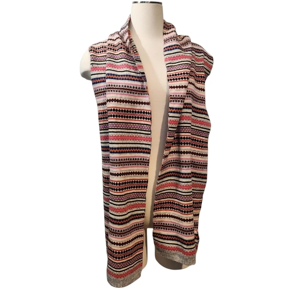 NWT GAP MERINO WOOL BLEND MULTICOLOR FAIR ISLE SCARF UNISEX